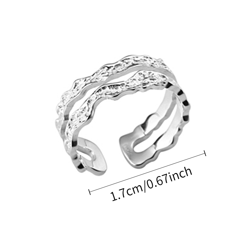 Women's Vintage Double-Layer Pattern Open Ring, Elegant Gift